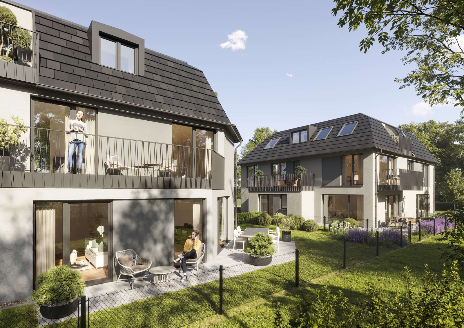 3-Zimmer-Neubau mit Dachterrasse